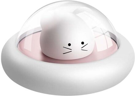 Led Cartoon Opladen Kleine Bureaulamp Usb Draadloze Muis Nachtlampje L74A roze