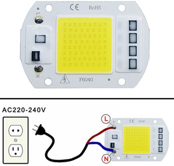 LED COB lamp Bead 10W 20W 30W 50W AC 220V 240V IP65 Smart IC No Need Driver DIY Flood light Led Bulb Spotlight Outdoor Chip Lamp
