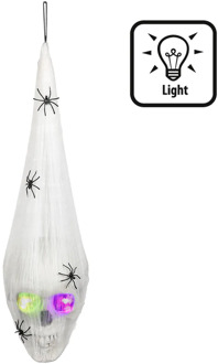 LED decoratie Spinnenweb schedel (20x15cm) Multikleur - Print
