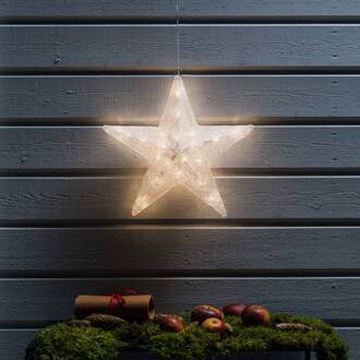 LED decoratieve ster voor buiten, Ø 40 cm duidelijk