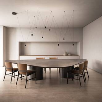 LED design hanglamp Sling, 2.700 K, 1-lamp, zwart zwart mat