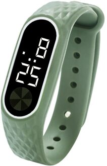 Led Digitale Display Armband Horloge Kinderen Studenten Silicagel Sport Horloge Детские Часы Relogio Masculino Relogio Feminino leger groen