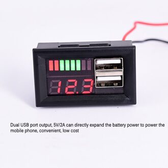 Led Digitale Display Voltmeter Dual Usb 5V 2A Output Mini Voltage Meter Batterij Tester Panel Voor Dc 12V auto Motorfietsen Voertuigen