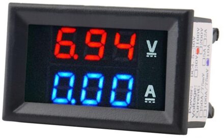 Led Digitale Voltmeter Amperemeter Ons Dc 100V 10/50 / 100A Voltmeter Ampèremeter Led Dual Digitale Volt Amp Meter Gauge 10A