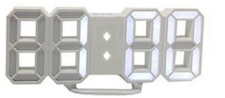 Led Digitale Wekker Backlight Snooze Mute Kalender Desktop Elektronische Bcaklight Tafel Klokken Desktop Klok wit