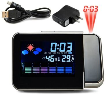Led Digitale Wekker Horloge Tafel Elektronische Desktop Klokken Usb Wakker Fm Radio Tijd Projector Snooze Functie 2 Alarm 2 # B2