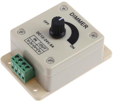 LED Dimmer 12-24V 8A Verstelbare Helderheid Enkele Kleur Controller
