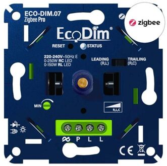 LED Dimmer 230V Zigbee - Pro - 0-250W - Druk/Draai - Inbouw - ECO-DIM.07