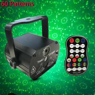 Led Disco Light Voice Control Music Laser Projector Lights 60 Patterns RGB Stage Lights Effect Lamp Party Show with Controller