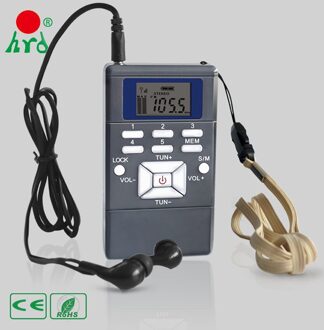 Led Display Digitale Fm Radio Mini Speaker Draagbare Ontvanger Display Dual Channel Enkele Band Muziek Speler grijs