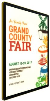 Led Display Restaurant Verlichting Show Display Opknoping Verlichte Frame 19w-50X70cm zwart