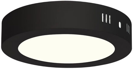 LED Downlight - 12W - Natuurlijk Wit 4200K - Mat Zwart - Opbouw - Rond - Aluminium - Ø170mm