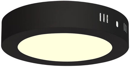 LED Downlight - 12W - Warm Wit 3000K - Mat Zwart - Opbouw - Rond - Aluminium - Ø170mm