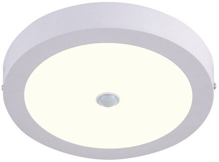 LED Downlight - Facto Dury - PIR Bewegingssensor 360° + Dag en Nacht Sensor - 18W - Natuurlijk Wit 4000K - Opbouw - Rond