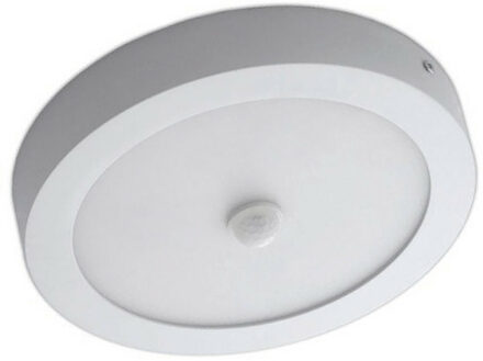 LED Downlight - Facto Dury - PIR Bewegingssensor 360° + Dag en Nacht Sensor - Aanpasbare Vermogen - Aanpasbare Kleur - Wit