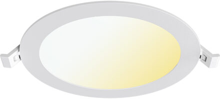 LED Downlight Inbouwspot - Brinton Thin - 12W 1120lm 120° Bundelhoek - Aanpasbare Lichtkleur 3000K-4000K-6500K - IP40 - Rond - Wit - Ø170mm Buitenmaat - Ø150mm Zaagmaat Helder/Koud wit;Warm wit;Natuurlijk wit