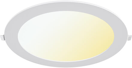 LED Downlight Inbouwspot - Brinton Thin - 18W 1760lm 120° Bundelhoek - Aanpasbare Lichtkleur 3000K-4000K-6500K - IP40 - Rond - Wit - Ø229mm Buitenmaat - Ø205mm Zaagmaat Helder/Koud wit;Warm wit;Natuurlijk wit