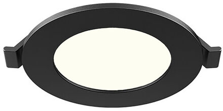 LED Downlight Inbouwspot - Brinton Thin - 3W 220lm 120° Bundelhoek - Natuurlijk Wit 4000K - IP40 - Rond - Zwart - Ø85mm Buitenmaat - Ø70mm Zaagmaat