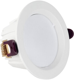 LED Downlight Lanar - Inbouw Rond 7W - Dimbaar - Natuurlijk 4000K - Mat Wit Aluminium Ø98mm