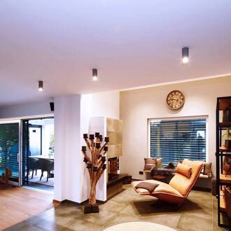 LED downlight Lucea 6, zwart, aluminium, 2.700 K