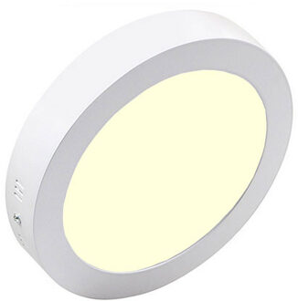 LED Downlight - Opbouw Rond 12W - Warm Wit 3000K - Mat Wit Aluminium - Ø170mm