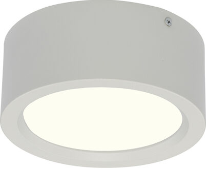 LED Downlight - Opbouw Rond Hoog 15W - Natuurlijk Wit 4200K - Mat Wit Aluminium - Ø180mm