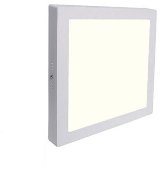 LED Downlight - Opbouw Vierkant 18W - Natuurlijk Wit 4200K - Mat Wit Aluminium - 225mm