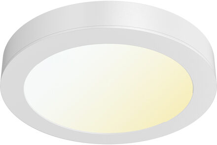 LED Downlight Opbouwspot - Brinton Thin - 12W 1120lm 120° Bundelhoek - Aanpasbare Lichtkleur 3000K-4000K-6500K - IP40 - Rond - Wit - Ø172mm Helder/Koud wit;Warm wit;Natuurlijk wit