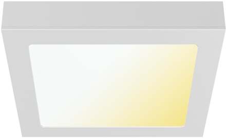 LED Downlight Opbouwspot - Brinton Thin - 12W 1120lm 120° Bundelhoek - Aanpasbare Lichtkleur 3000K-4000K-6500K - IP40 - Vierkant - Wit - Ø170x170mm Helder/Koud wit;Warm wit;Natuurlijk wit