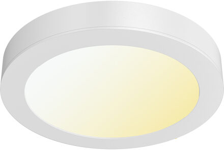 LED Downlight Opbouwspot - LED Paneel Slim - Brinton Thin - 24W 2400lm 120° Bundelhoek - Aanpasbare Lichtkleur 3000K-4000K-6500K - IP40 - Rond - Wit - Ø300mm Helder/Koud wit;Warm wit;Natuurlijk wit