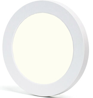 LED Downlight Pro - Aigi Foka - Inbouw/Opbouw - Rond - 12W - Natuurlijk Wit 4000K - Mat Wit - Kunststof