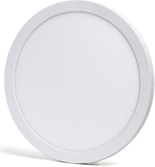 LED Downlight Pro - Aigi Foka - Inbouw/Opbouw - Rond - 24W - Aanpasbare Kleur CCT - Mat Wit - Kunststof