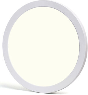 LED Downlight Pro - Aigi Foka - Inbouw/Opbouw - Rond - 24W - Natuurlijk Wit 4000K - Mat Wit - Kunststof