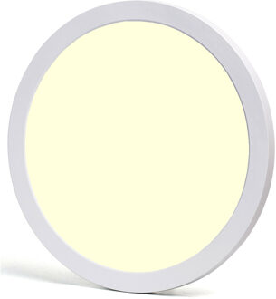 LED Downlight Pro - Aigi Foka - Inbouw/Opbouw - Rond - 24W - Warm Wit 3000K - Mat Wit - Kunststof