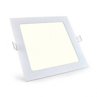 LED Downlight Slim - Aigi - Inbouw Vierkant 6W - Natuurlijk Wit 4000K - Mat Wit - 115mm