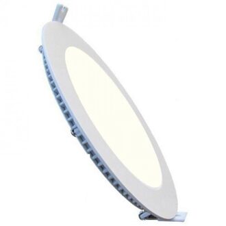 LED Downlight Slim - Inbouw Rond 12W - Dimbaar - Natuurlijk Wit 4200K - Mat Wit Aluminium - Ø170mm