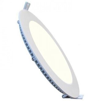 LED Downlight Slim - Inbouw Rond 15W - Natuurlijk Wit 4200K - Mat Wit Aluminium - Ø195mm