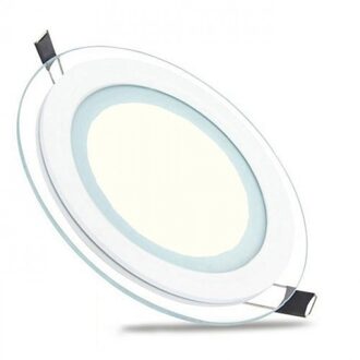 LED Downlight Slim - Inbouw Rond 15W - Natuurlijk Wit 4200K - Mat Wit Glas - Ø200mm Transparant