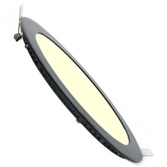 LED Downlight Slim - Inbouw Rond 3W - Warm Wit 3000K - Mat Zwart Aluminium - Ø90mm