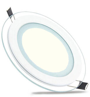 LED Downlight Slim - Inbouw Rond 6W - Natuurlijk Wit 4200K - Mat Wit Glas - Ø96mm Transparant