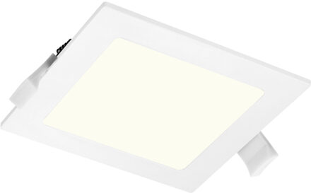 LED Downlight Slim Pro - Aigi Suno - Inbouw Vierkant 12W - Natuurlijk Wit 4000K - Mat Wit - Kunststof