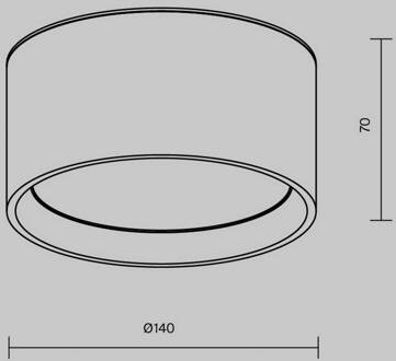 LED downlight Vega, wit, Ø 14 cm, 15W, aluminium