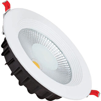 LED Downlight - Verona - Inbouw Rond 5W - Helder/Koud Wit 6400K - Mat Wit Aluminium - Ø90mm