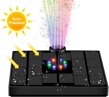 Led Drijvende Solar Fontein Tuin Fontein Zwembad Vijver Decoratie Zonnepaneel Powered Fontein Waterpomp Tuin Decoratie