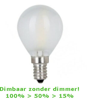 LED E14-G45-Filament Bulb - 4W - 2700K - 450Lm - 3-Stap-Dimbaar