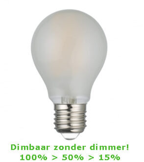 LED E27-A60-Filament - 7,5W - 2700K - 780Lm - 3-Stap-Dimbaar