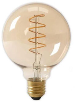 LED E27-G125-Filament lamp - 4W - 2700K - 400Lm - Curved - Amber