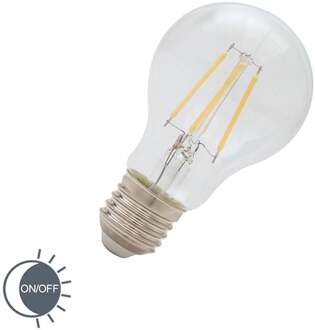 LED E27 lamp 4 Watt filament dag nacht sensor Wit