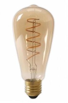 LED E27-ST64 Filamentlamp 6 Watt - 2400K - Curved - Amber