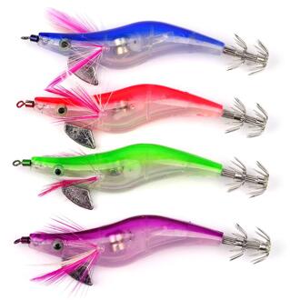 Led Elektronische Lichtgevende Inktvis Jig Garnalen Aas Night Vissen Lokken Willekeurige Kleur Levering